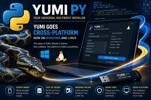 YUMI Py cross platform multiboot USB creator