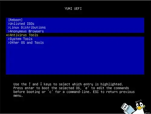 YUMI UEFI USB Boot Menu