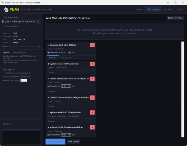 Yumi_py add multiple iso files